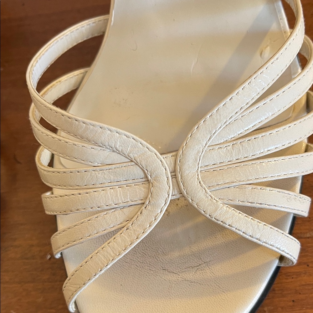 Bandolino Cream Strappy Heels - Picture 5 of 12